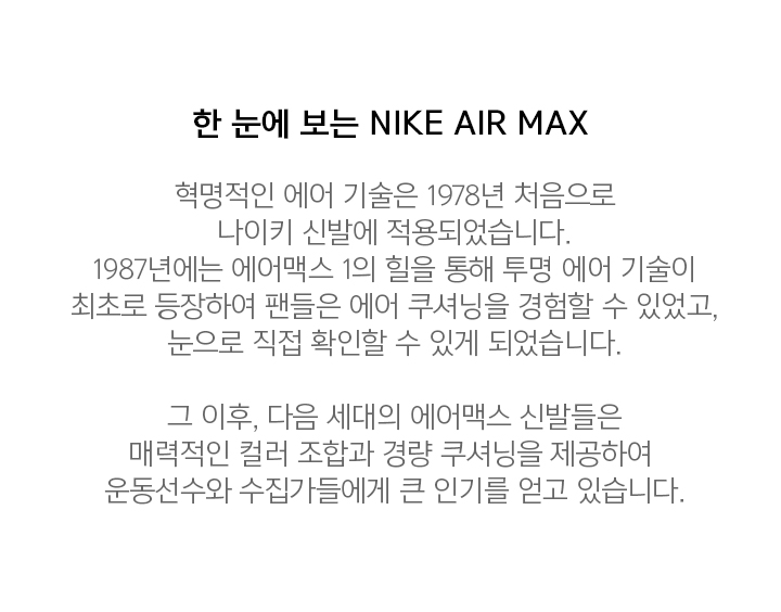 Nike Air Max, 한 눈에 모아보기!