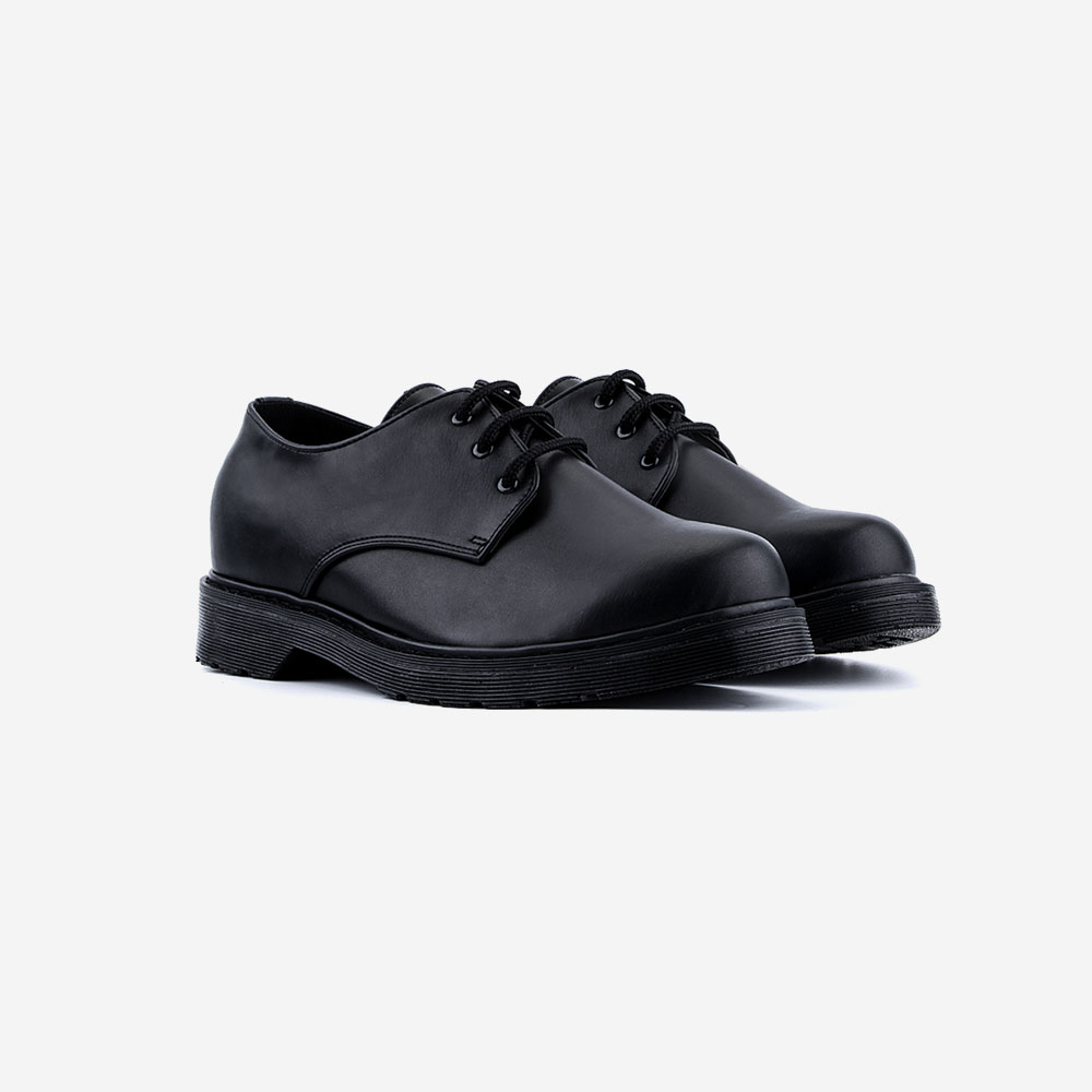 BSQTBYCLASSY New Weldon 3 Hole Derby Shoes Vanta Black