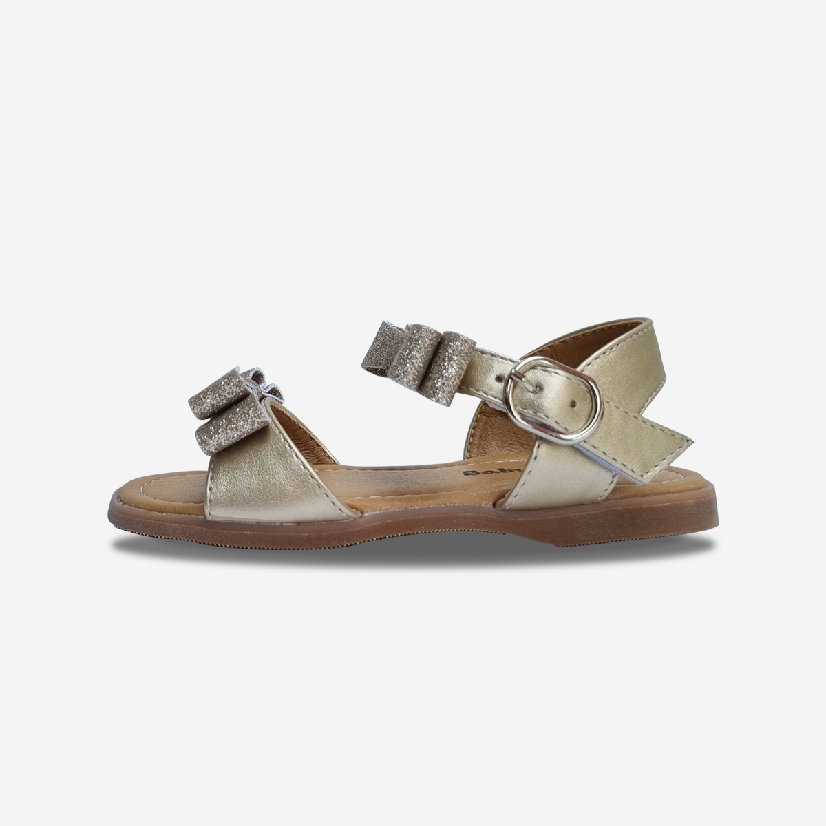 BABYZZAM double-layered ribbon sandals for girls