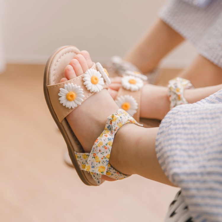 BABYZZAM Daisy Sandals YELLOW for Girls