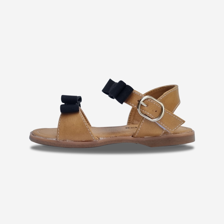 BABYZZAM double-layered ribbon sandals for girls