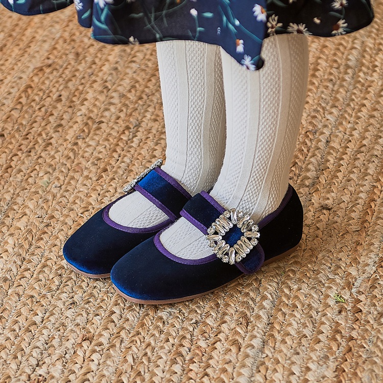 BABYZZAM suede katy flat for girls