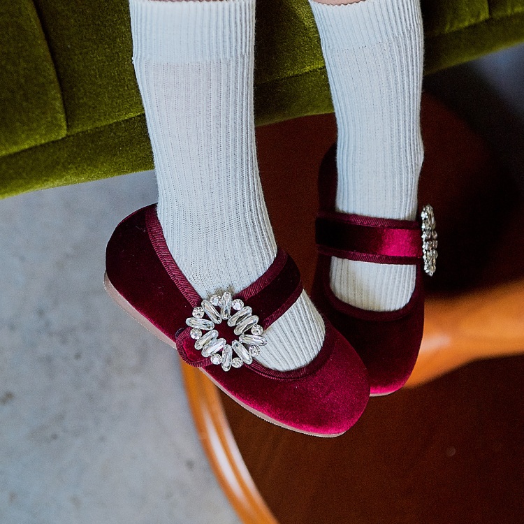 BABYZZAM suede katy flat for girls