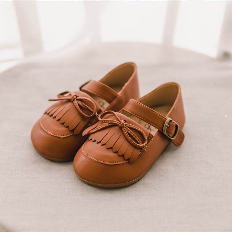 BABYZZAM mustache ribbon loafers