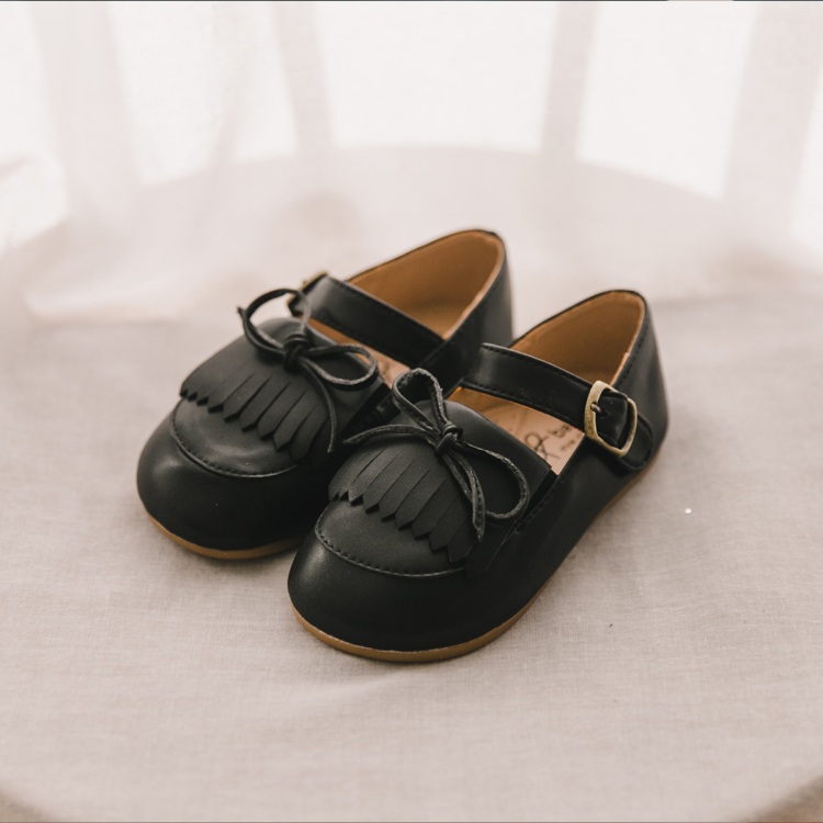 BABYZZAM mustache ribbon loafers