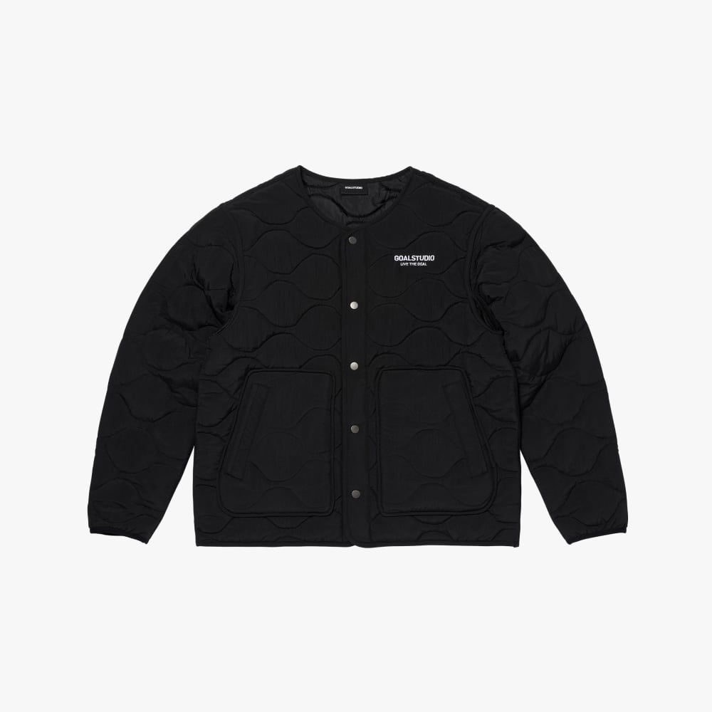 엠브로이더리 퀼티드 가디건블랙 EMBROIDERY QUILTED CARDIGANBLACK 골스튜디오