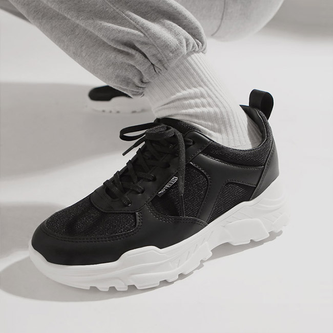 쥬리 8cm 키높이 어글리 슈즈 지크 블랙 High-up Ugly Shoes Zeke
