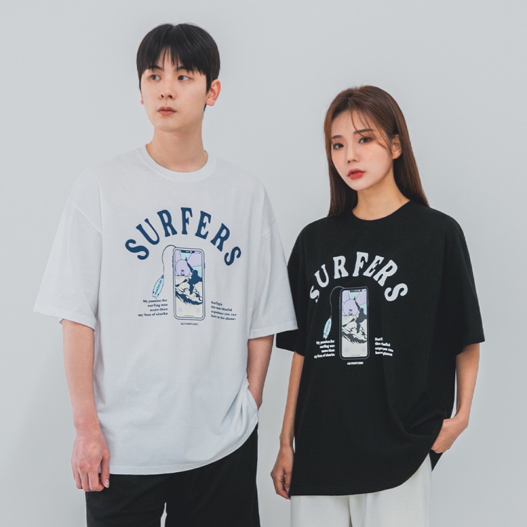 ALVINCLO 앨빈클로 SURFERS 오버핏 반팔티 AST4978 (2 COLOR)