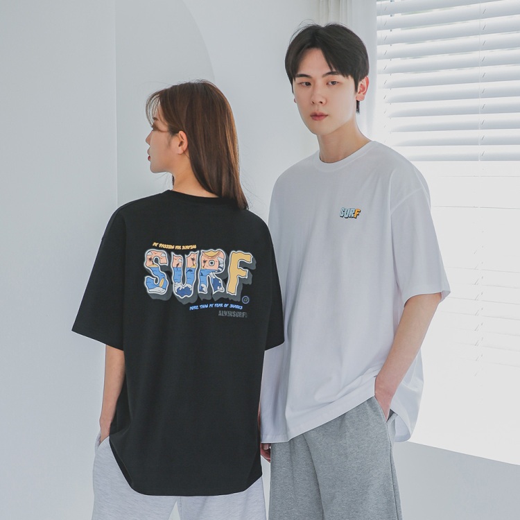 ALVINCLO 앨빈클로 BEACH IN SURF 오버핏 반팔티 AST4981 (5 COLOR)