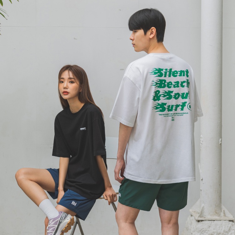 ALVINCLO 앨빈클로 사일런트 비치 오버핏 반팔티 AST4991 (2 COLOR)