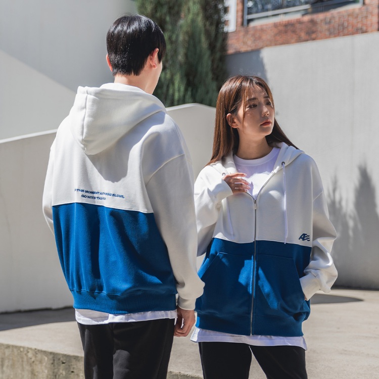 ALVINCLO 앨빈클로 A LOGO EMBROIDERY OVER-FIT HOODED ZIP-UP AZH793 (2 COLOR)