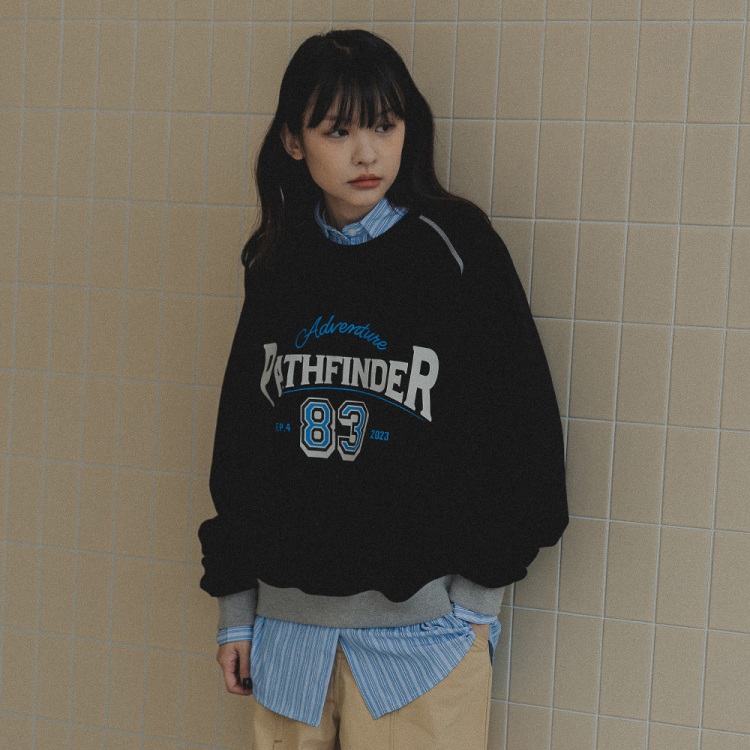 BAKKEN Bakken Pathfinder Raglan Sweatshirt BK5982_Black