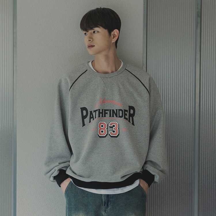 BAKKEN Bakken Pathfinder Raglan Sweatshirt BK5982_Melange Gray