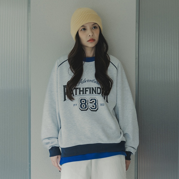 BAKKEN Bakken Pathfinder Raglan Sweatshirt BK5982_Melange White
