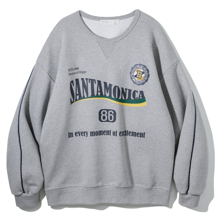 BAKKEN Bakken Santa Monica Sweatshirt BK5984_Melange Gray