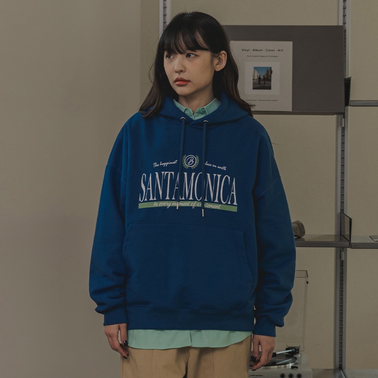 BAKKEN Bakken Santa Monica Hoodie BK6984_Cobalt blue