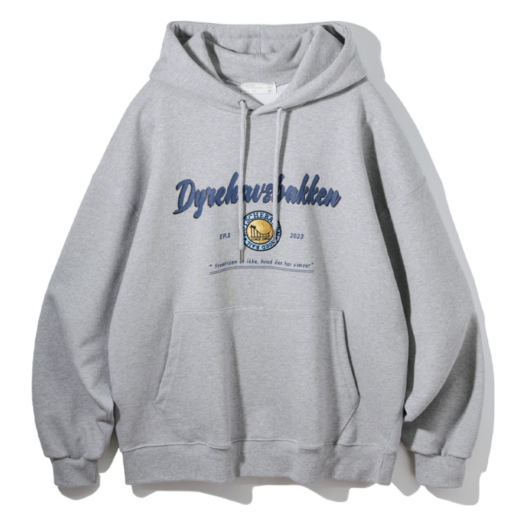 BAKKEN Bakken Rutschebanen Hoodie BK6983_Melange Gray