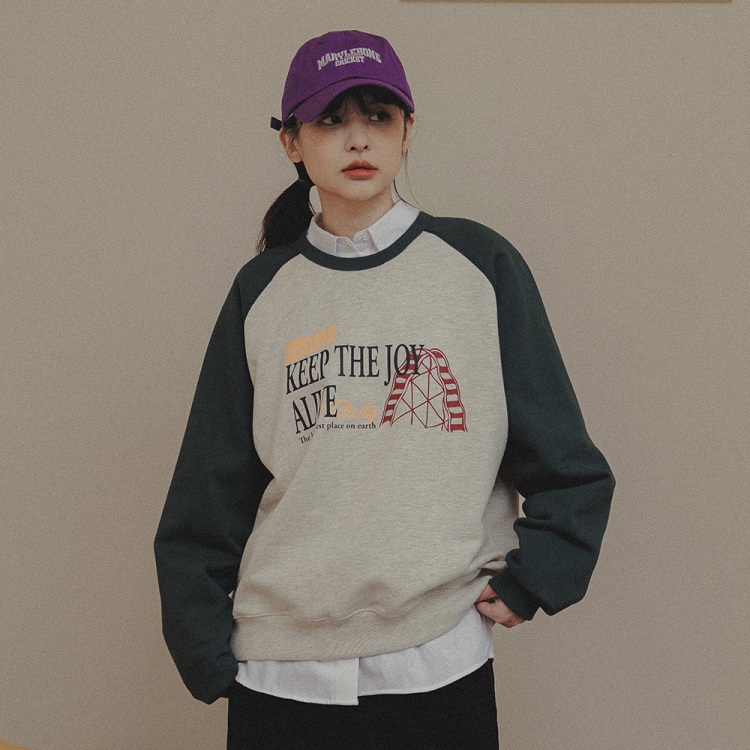 BAKKEN Bakken Keep The Joy Alive Raglan Sweatshirt BK5987_Oatmeal