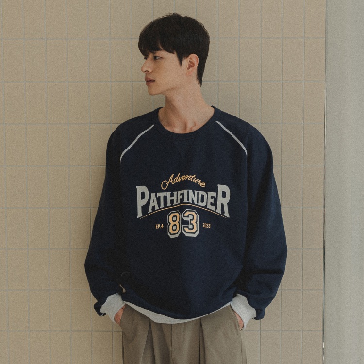 BAKKEN Bakken Pathfinder Raglan Sweatshirt BK5982_Navy
