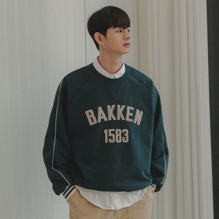 BAKKEN Bakken 1583 Track Sweatshirt BK5989_Dark Green