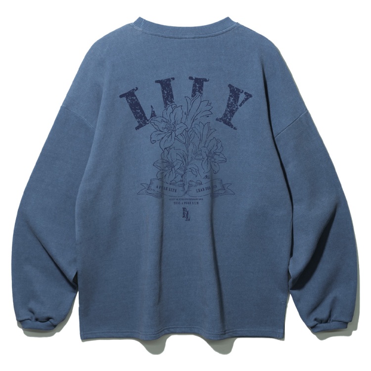 ALVINCLO ALVINCLO Pure Lily PIGMENT LONG SLEEVED T-SHIRT MLS328 (2 COLOR)