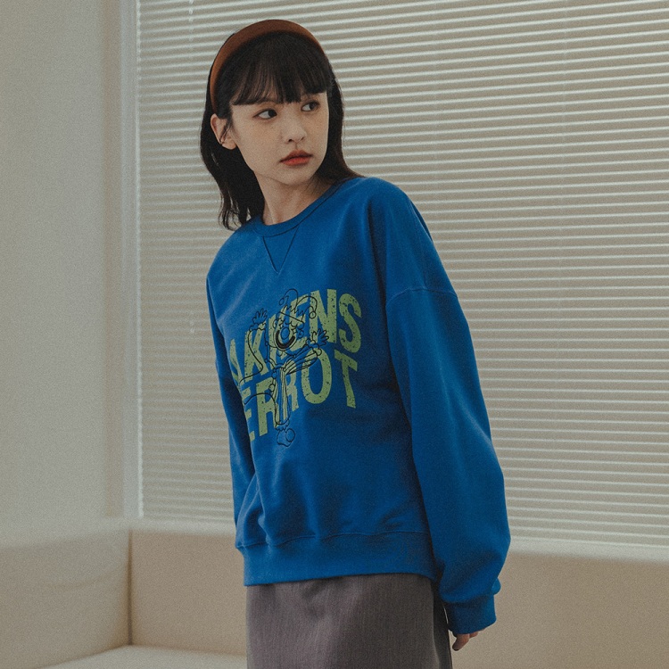 BAKKEN Bakken Pierrot Vintage Sweatshirt BK5985_Cobalt blue