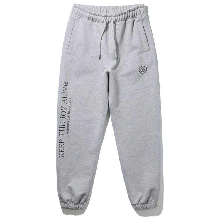 BAKKEN Bakken Keep The Joy Alive Jogger Sweat Pants BK9988_멜란지그레이