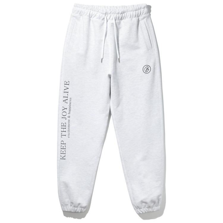 BAKKEN Bakken Keep The Joy Alive Jogger Sweat Pants BK9988_멜란지화이트