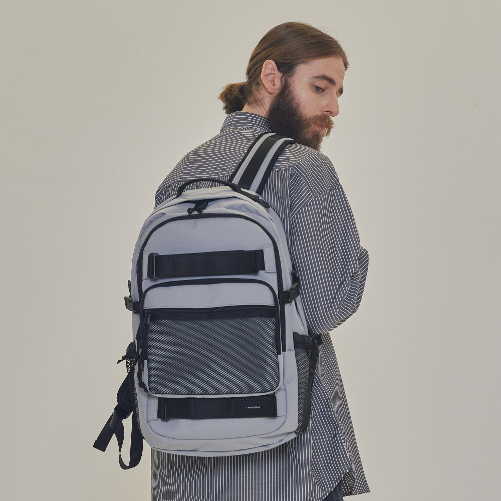 CB DOUBLE STRAP POCKET BACKPACK (GRAY) CB DOUBLE STRAP POCKET BACKPACK ...