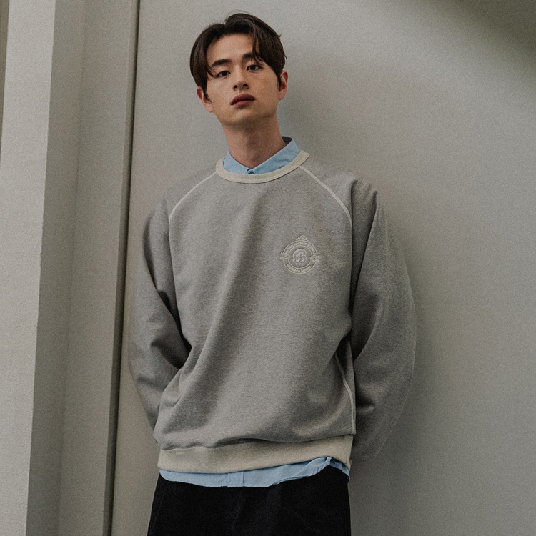 BAKKEN Bakken Coloration Raglan Sweatshirt BK5980_멜란지그레이