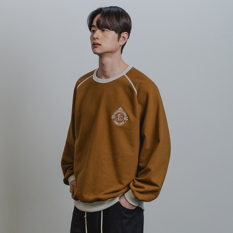 BAKKEN Bakken Coloration Raglan Sweatshirt BK5980_다크머스타드