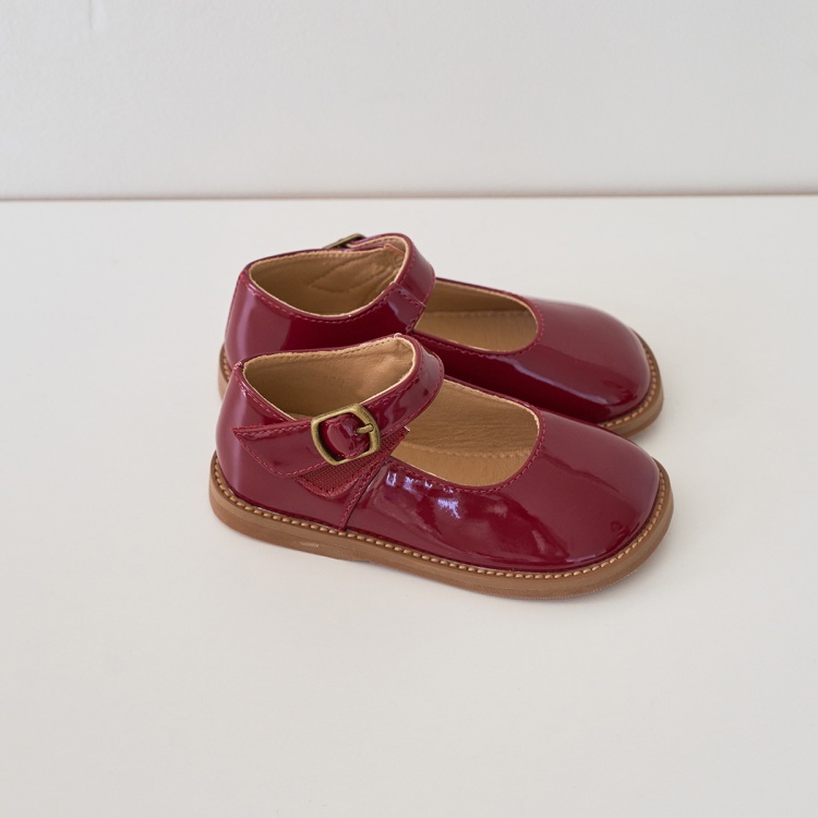 BABYZZAM enamel flat shoes