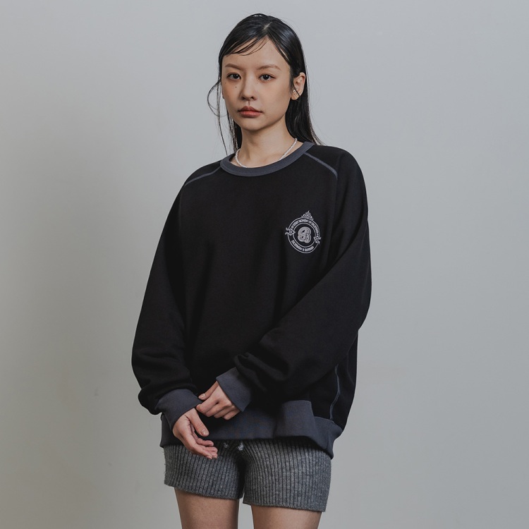 BAKKEN Bakken Coloration Raglan Sweatshirt BK5980_블랙