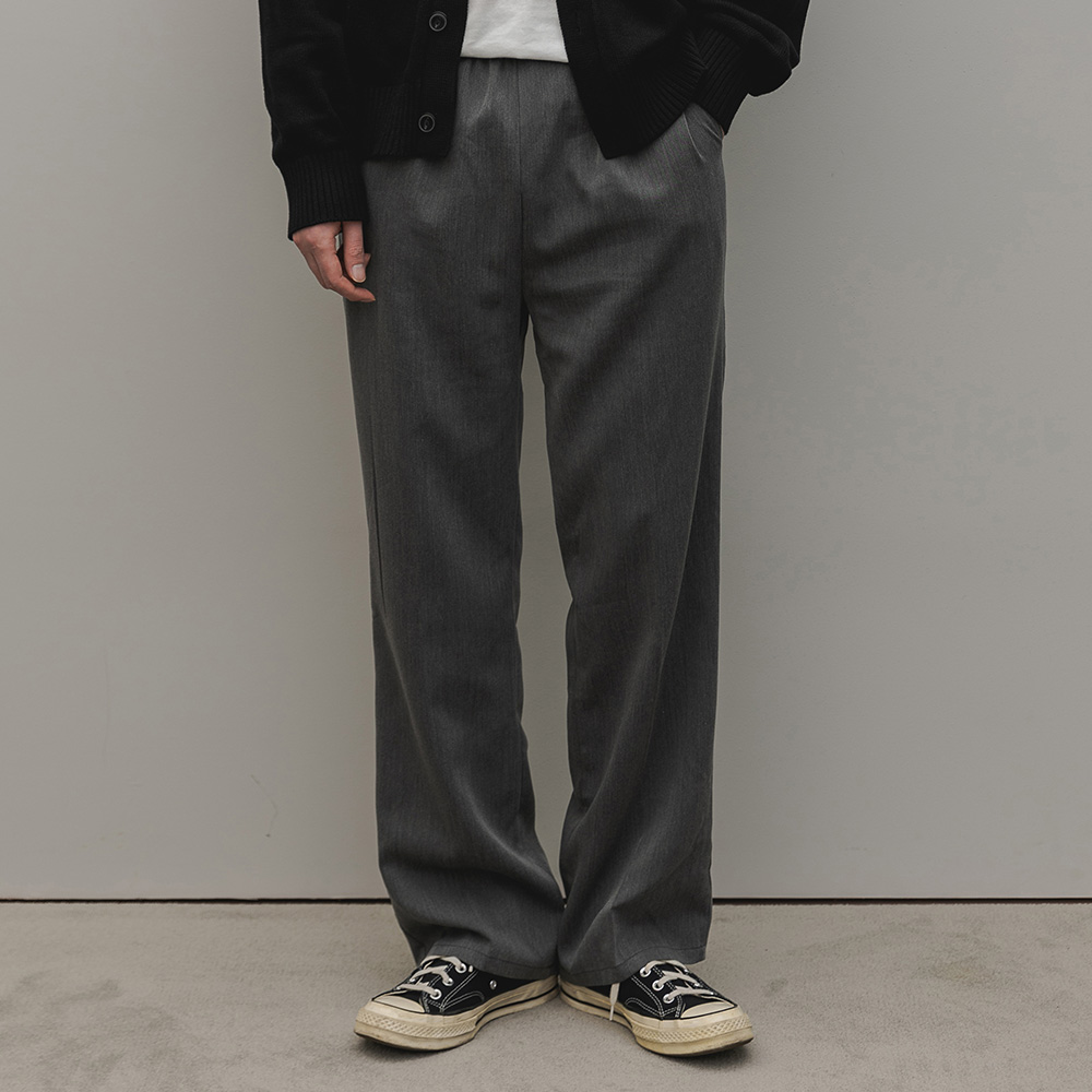 ALVINCLO [DE LUXE] ALVINCLO UNISEX STRAIGHT-FIT EASY BANDING SLACKS DLX1301 (3 COLOR)