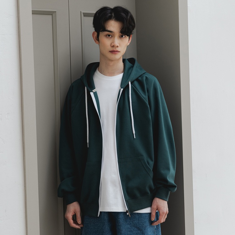 ALVINCLO ALVINCLO BASIC OVER-FIT HOODED ZIP-UP AZH633 (4 COLOR)