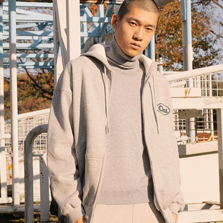 CHUBASCO 츄바스코 Chu pull zipup Hoodie CH304 그레이