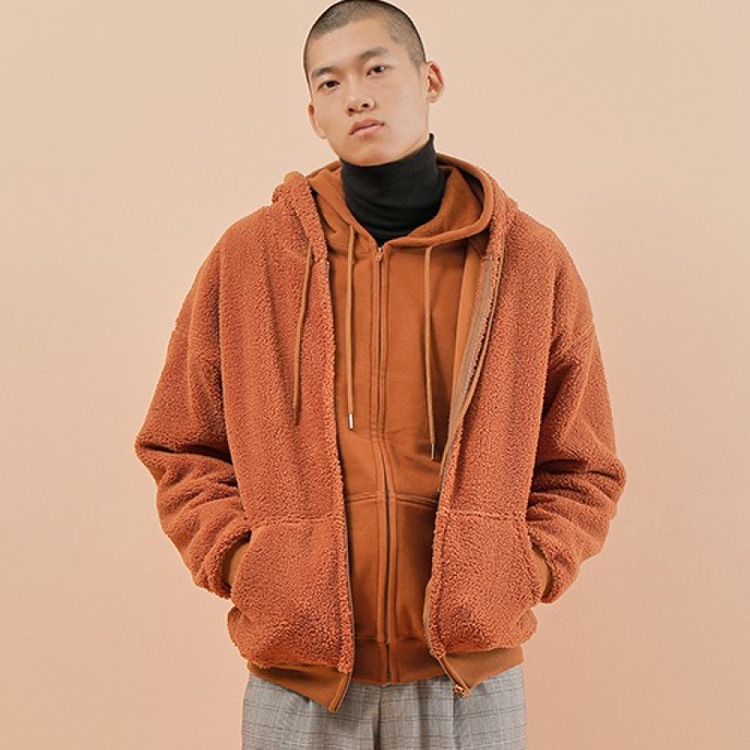 CHUBASCO 츄바스코 Teddy fleece zipup TF202 브라운