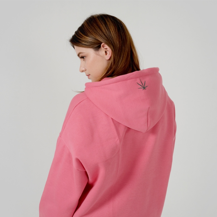 CHUBASCO 츄바스코 MHD172 Small weed Hoodie PINK
