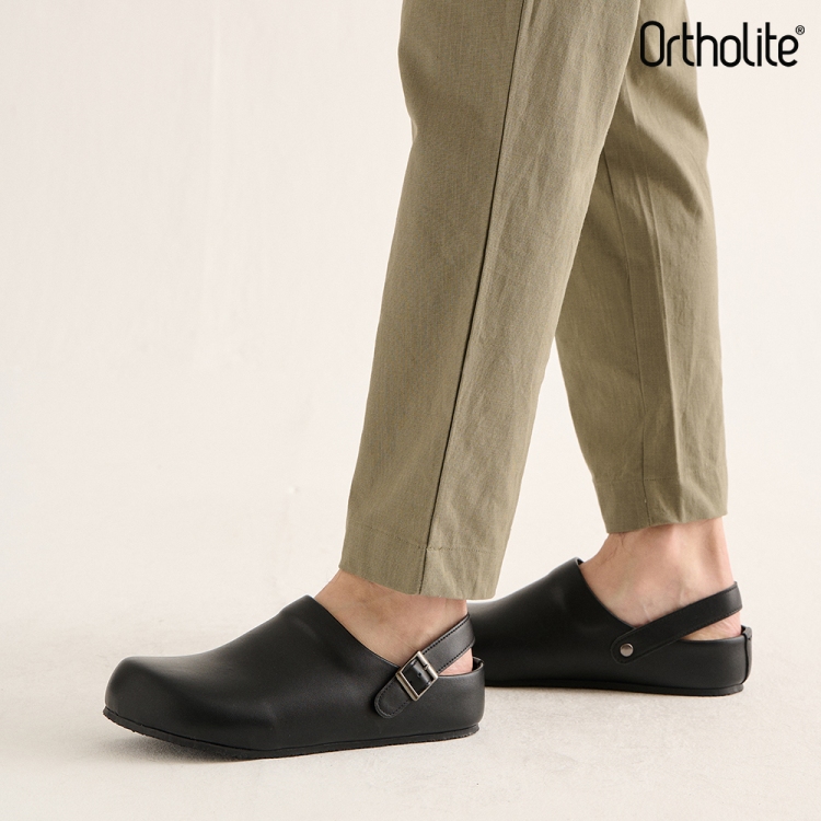 ANALOG MOOD MULE SANDAL HYBRID CLASSIC BUCKLE SLIPPERS (BLACK)