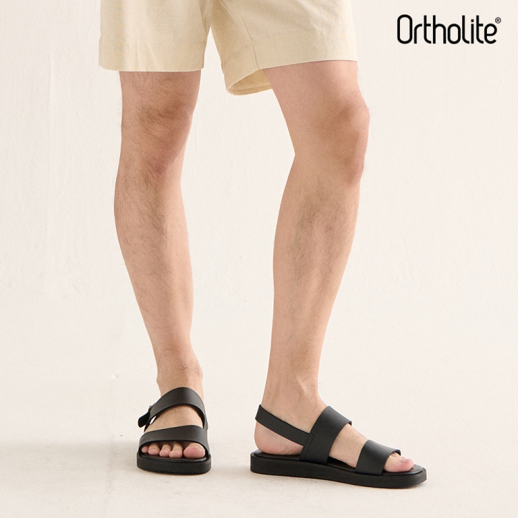 ANALOG MOOD ORTHOLITE MEN STRAP SUMMER SANDALS (BLACK)