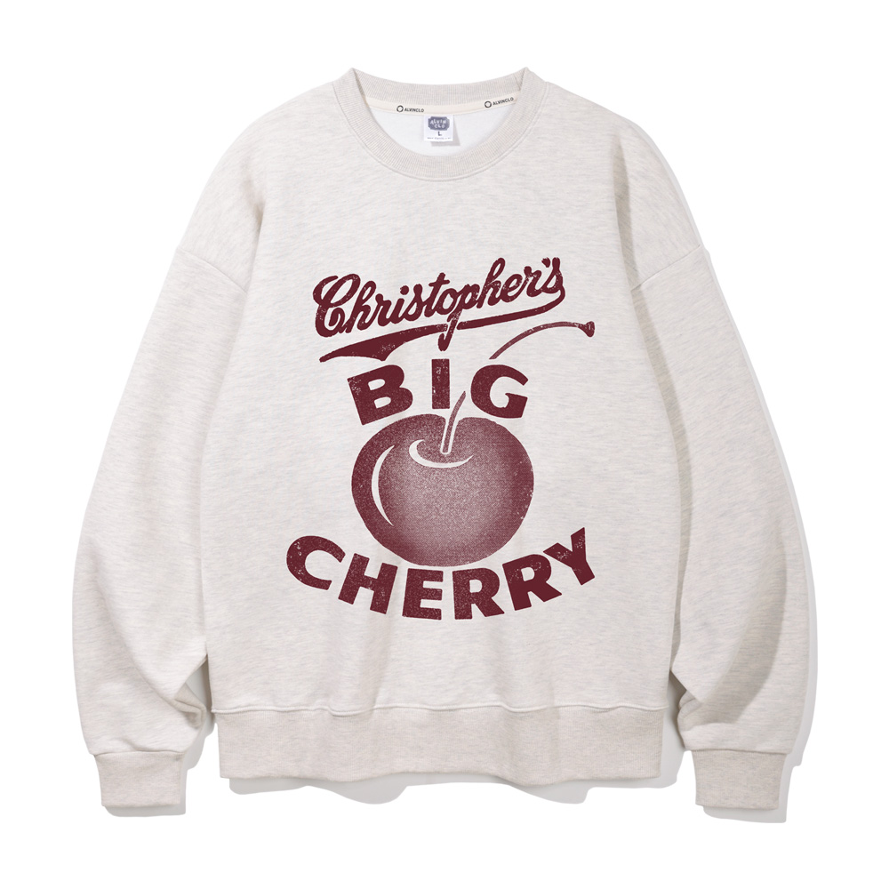 ALVINCLO ALVINCLO BIG CHERRY OVER-FIT SWEATSHIRT MAR667 (4 COLOR)