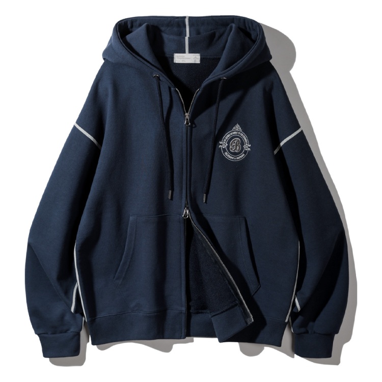 BAKKEN Bakken SIGNATURE B Hoodid zip-up BK7690_네이비