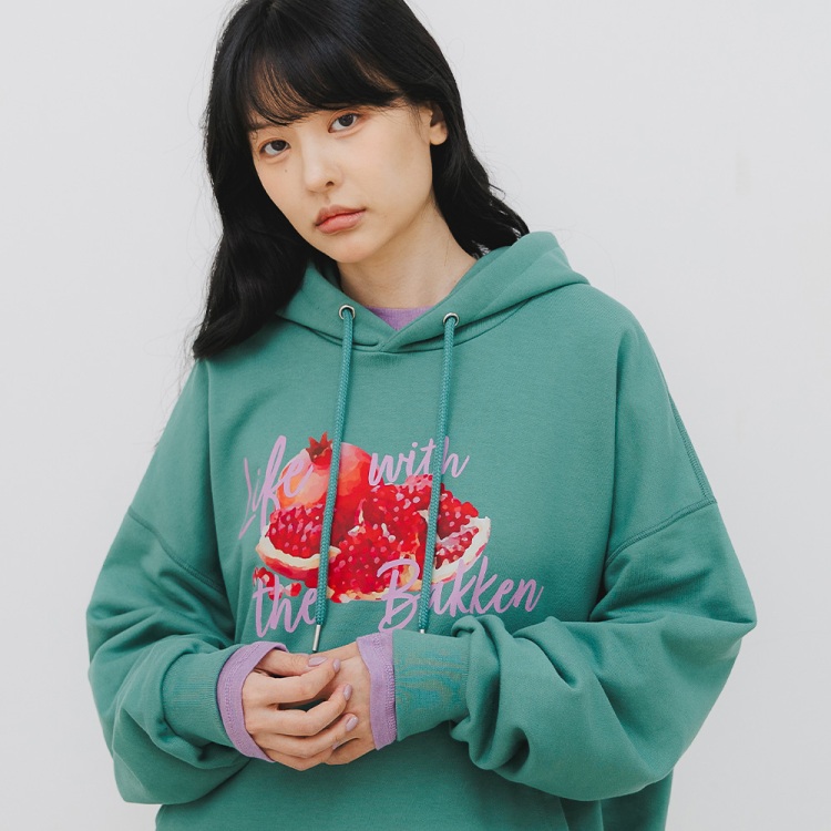 BAKKEN Bakken Pomegranate hoodie BK6796_green