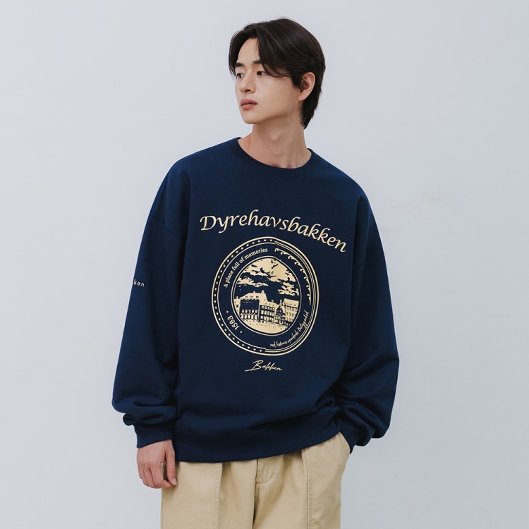 BAKKEN Bakken Place Full Of Memories Sweatshirt BK5976_navy