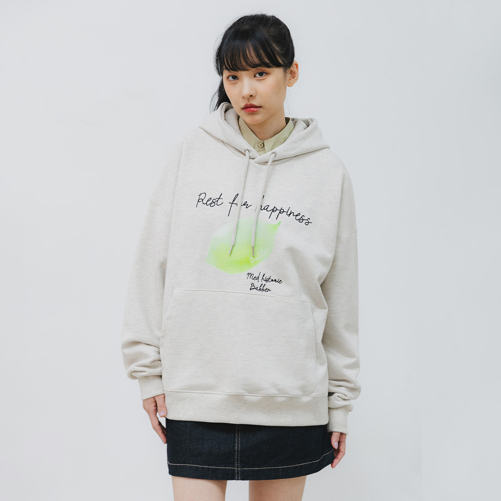 BAKKEN Bakken lime hoodie BK6798_oatmeal
