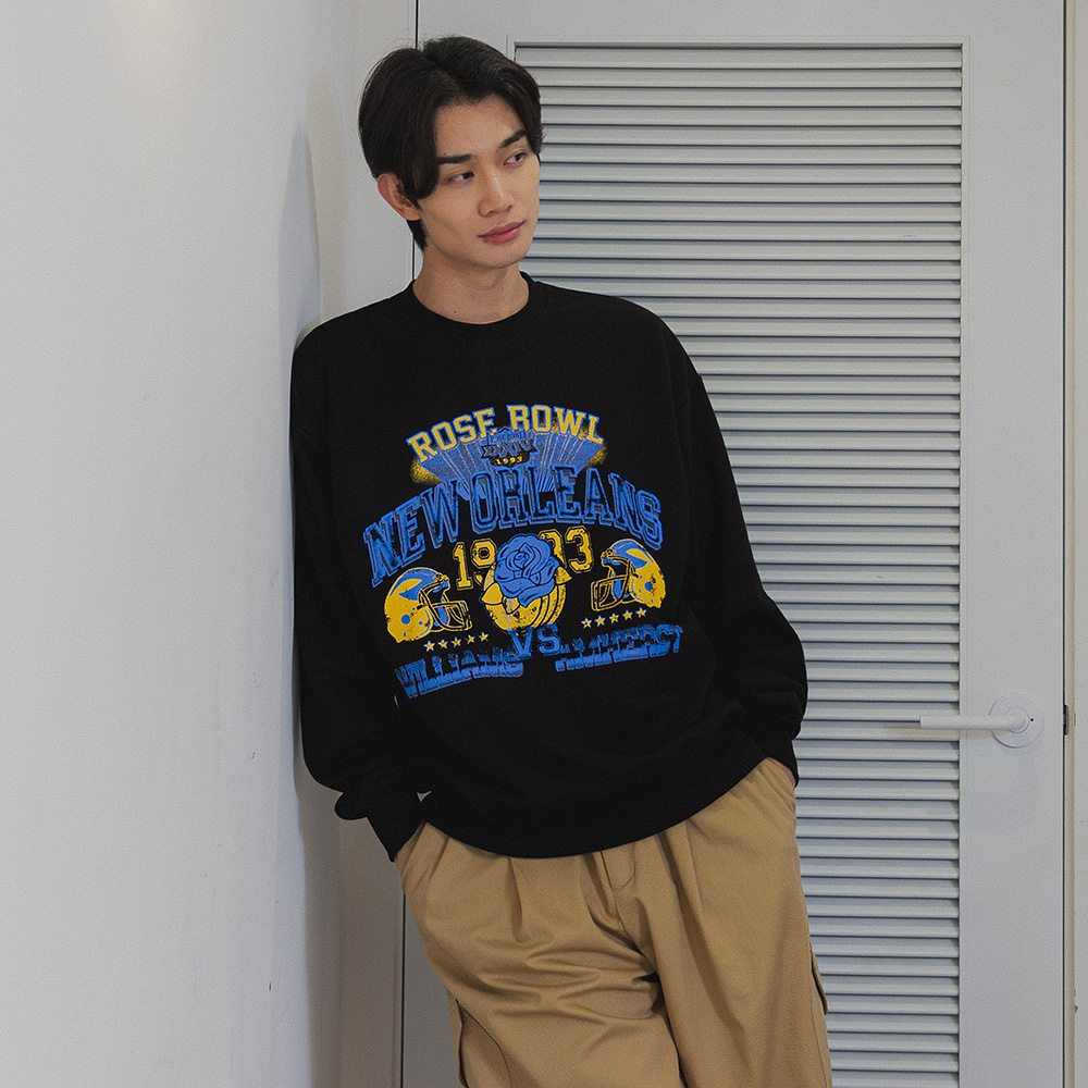 ALVINCLO ALVINCLO NEW ORLEANS BOWL OVER-FIT SWEATSHIRT MAR660 (4 COLOR)