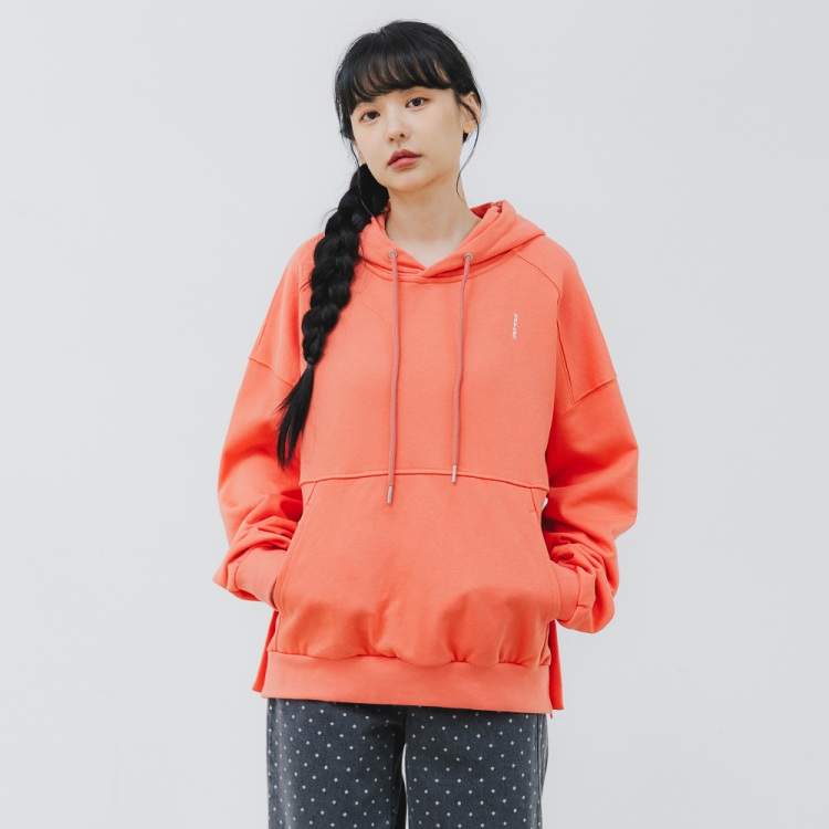 BAKKEN Bakken side slit logo Raglan hoodie BK8906_scarlet