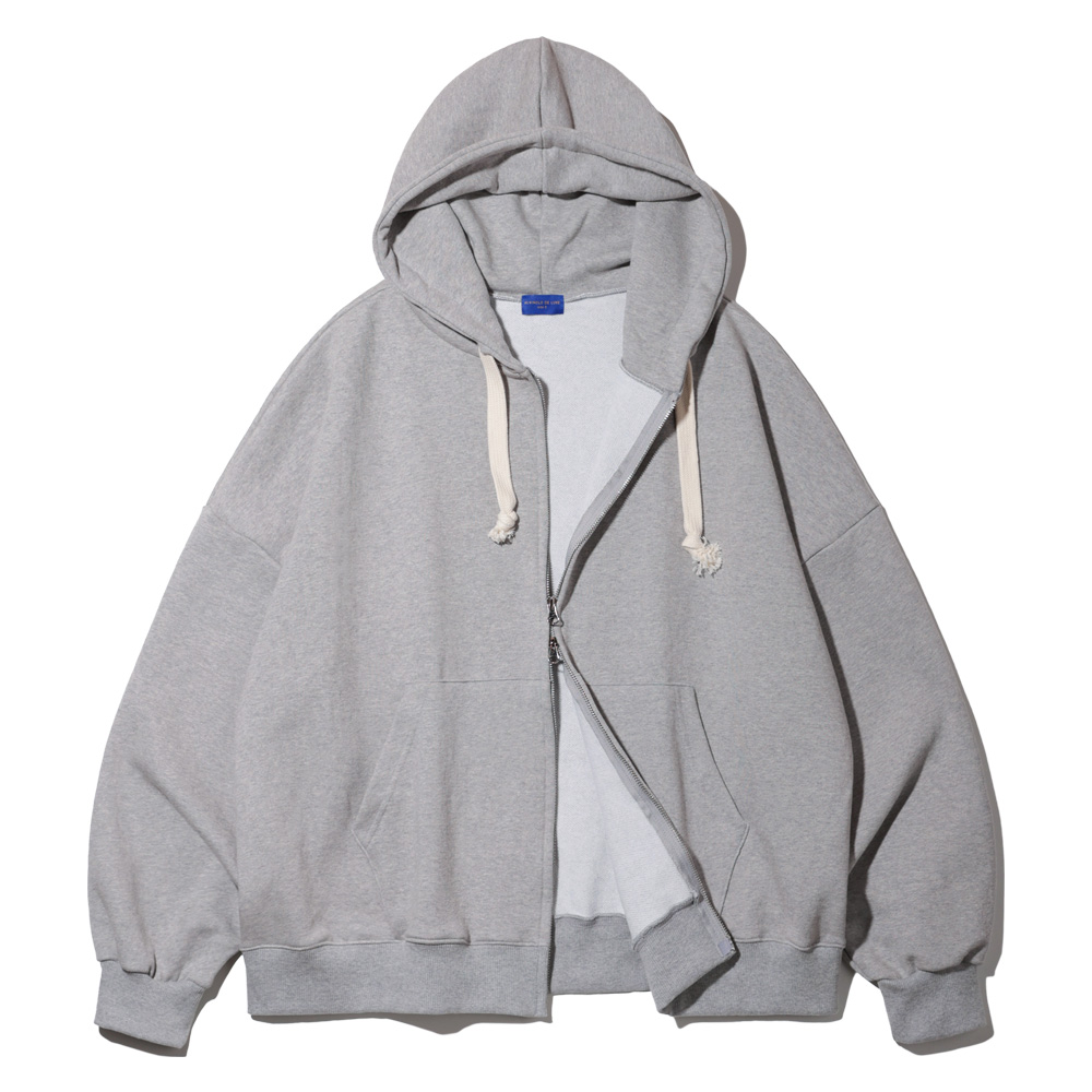 ALVINCLO [BIG HOODIE] ALVINCLO BASIC BALLON FIT OVER-FIT HOODED ZIP-UP AZH569 (4 COLOR)