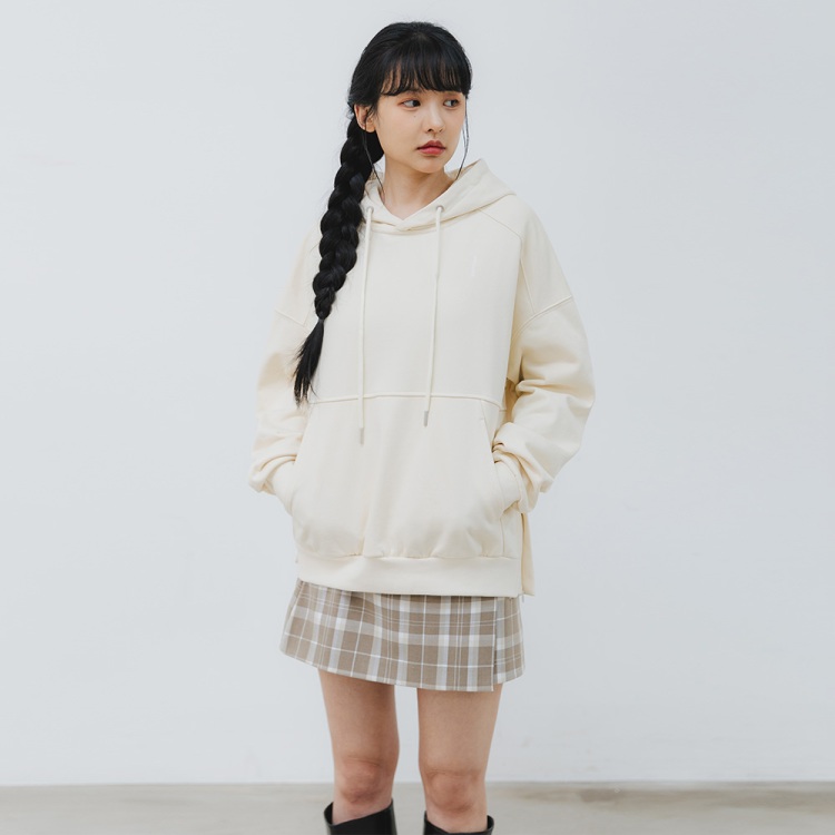 BAKKEN Bakken side slit logo Raglan hoodie BK8906_cream