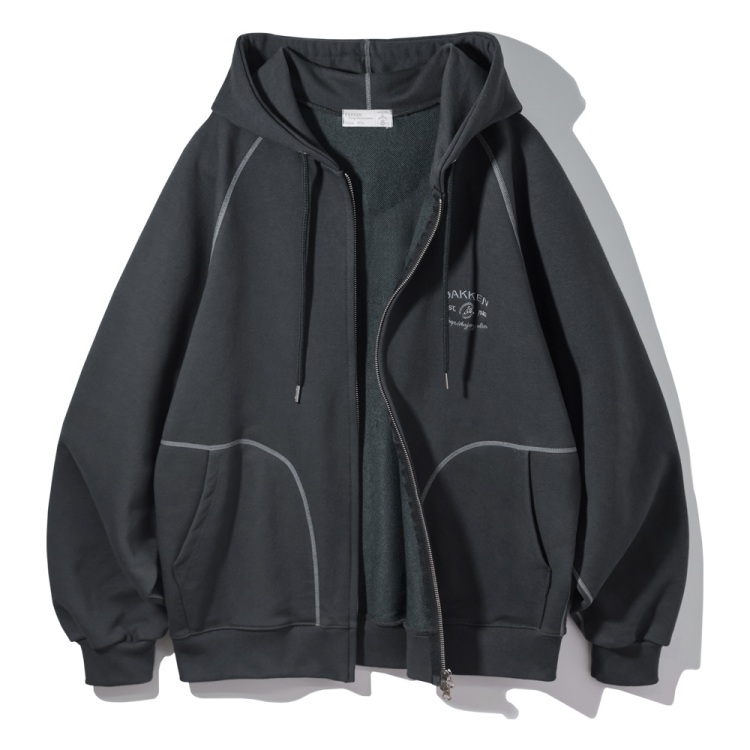 BAKKEN Bakken Essential Hoodid zip-up BK7988_Charcoal